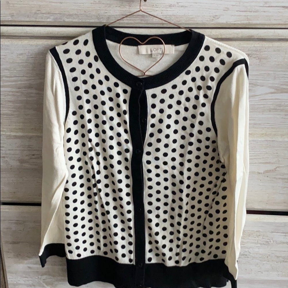 Loft Polka dot cardigan
